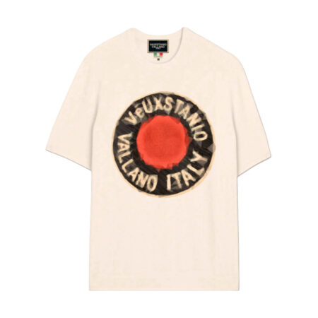 Blurry Crystal Studded Embroidered Signature Crewneck T-Shirt